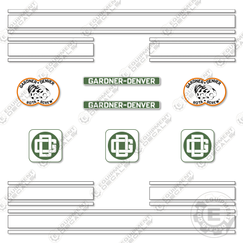 Fits Gardner Denver 185 Decal Kit Compressor