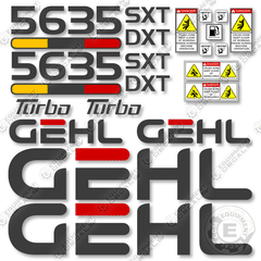 Fits GEHL 5635 Decal Kit Skid Steer