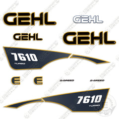 Fits GEHL 7610 Turbo Decal Kit Skid Steer