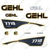 Image of Fits GEHL 7710 Turbo Decal Kit Skid Steer