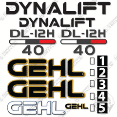 Fits GEHL DL-12H 40 Decal Kit Telescopic Forklift Telehandler