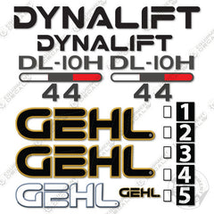 Fits GEHL DL10H-44 Decal Kit Telescopic Forklift Telehandler