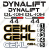 Image of Fits GEHL DL10H-44 Decal Kit Telescopic Forklift Telehandler