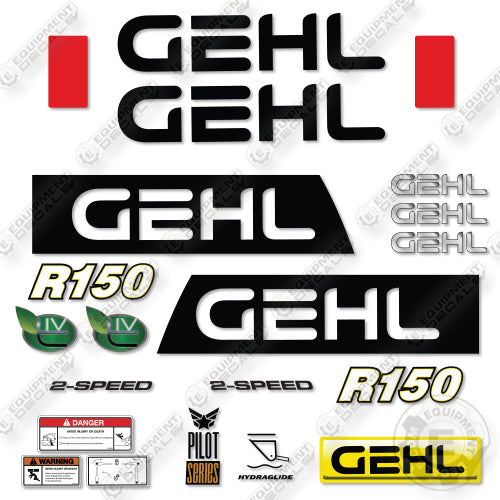 Fits GEHL R150 2019+ Decal Kit Skid Steer