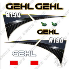 Fits GEHL R190 Decal Kit Skid Steer