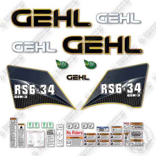 Fits GEHL RS6-34 GEN:3 Decal Kit Telehandler