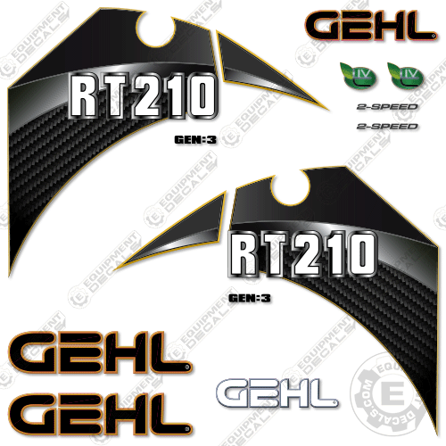 Fits GEHL RT210 Gen: 3 Decal Kit Track Loader – Equipment Decals
