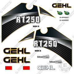 Fits GEHL RT250 Gen: 3 Decal Kit Track Loader