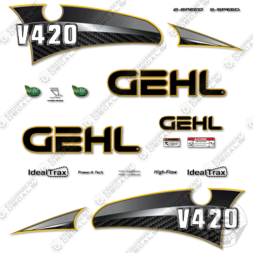 Fits GEHL V420 Decal Kit Skid Steer Vertical Lift