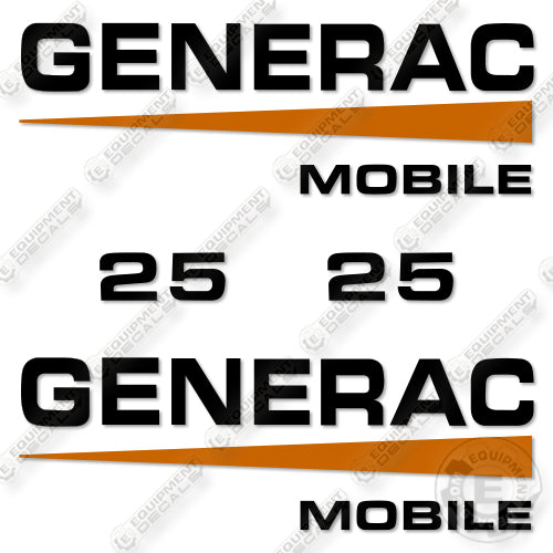 Fits Generac 25 Decal Kit Mobile Diesel Generator