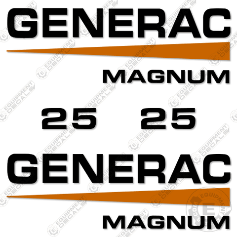 Fits Generac Magnum 25 Decal Kit Diesel Generator
