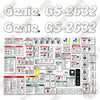 Image of Genie GS2632 Decal Kit Scissor Lift (SN:GS3204-60000 to GS3205-75406) - Aftermarket Kit