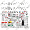Image of Genie GS2632 Decal Kit Scissor Lift (SN: GS3205-75407 to GS3211A-109999) - Aftermarket Kit
