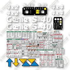 Genie S40 Decal Kit Boom Lift - (SN: S4003-7001 to S4015-21540) - Aftermarket Kit