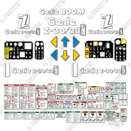 Genie Z30/20 N Decal Kit Boom Lift - (SN: 01932-to-6289) - Aftermarket Kit