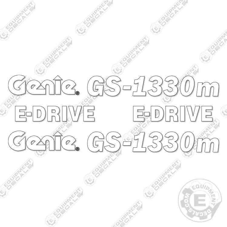 Fits Genie GS-1330M Decal Kit Scissor Lift Logo