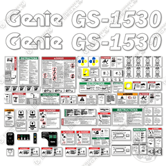 Fits Genie GS1530 Decal Kit Scissor Lift (SN: GS3016P-151487 to GS3016P-160599)