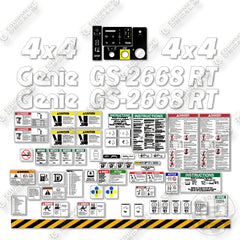 Fits Genie GS-2668RT SN101-41199 Decal Kit Scissor Lift