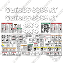 Fits Genie GS-3369RT Decal Kit Scissor Lift (SN: GS69F-10500)