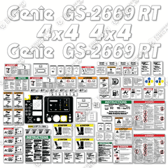 Fits Genie GS-2669 RT Decal Kit Scissor Lift (GS6911-101 to GS6916-7896)