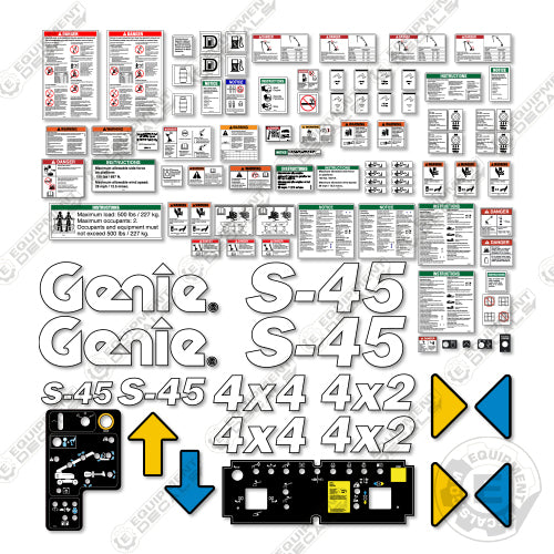 Fits Genie S-45 Decal Kit Boom Lift (s4015-21932 to s4016-21932)