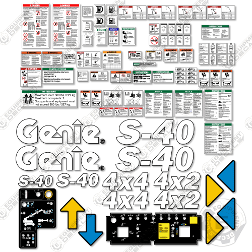 Fits Genie S-40 Decal Kit Stick Boom (18352 to 21540)