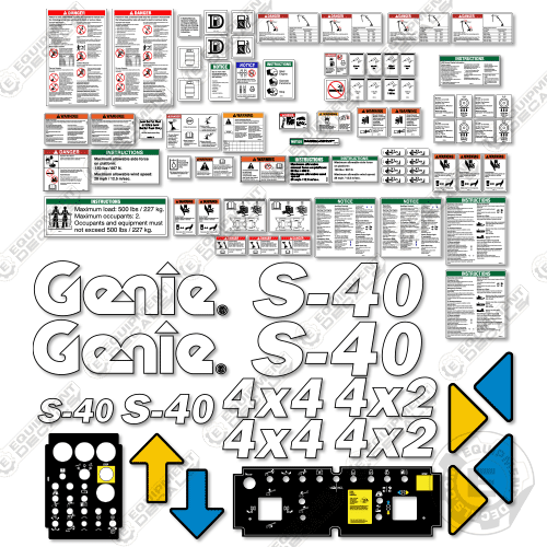 Fits Genie S-40 Decal Kit Stick Boom (S4003-7182 to 18352)