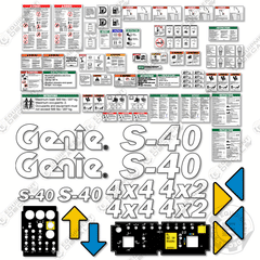 Fits Genie S-40 Decal Kit Stick Boom (S4003-7182 to 18352)