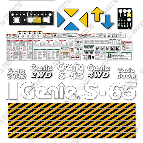 Fits Genie S-65 Decal Kit Boom Lift (SN: 100653 to 02574)