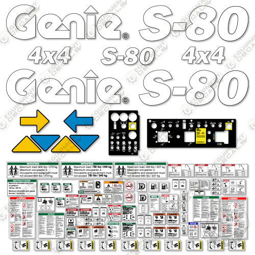 Fits Genie S-80 Decal Kit Boom Lift (SN: 3082-3576)