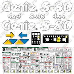 Fits Genie S-80 Decal Kit Boom Lift (SN: 3082-3576)