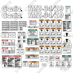 Fits Genie TMZ-34/19 Decal Kit Boom Lift