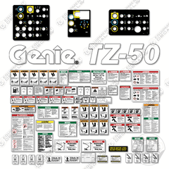 Fits Genie TZ-50 Decal Kit Aerial Lift (TZ004-001 To TZ004-583)