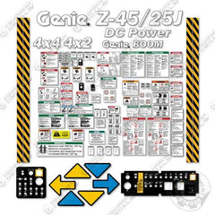 Fits Genie Z-45/25J Bi-Energy Decal Kit Boom Lift (FITS SN: Z4525F-58605)