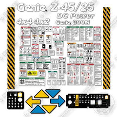 Fits Genie Z-45/25 Bi-Energy Decal Kit Boom Lift (FITS SN:Z4525F-58605)