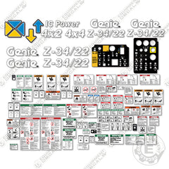 Fits Genie Z34/22 Decal Kit Boom Lift (SN: 3578 to 9806)
