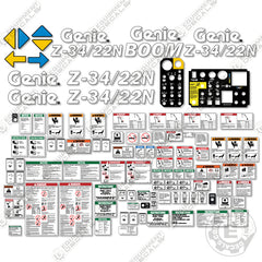Fits Genie Z34/22N Decal Kit Boom Lift (SN: 2227 to 10885)