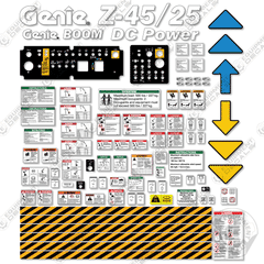 Fits Genie Z-45/25 Decal Kit DC POWER Boom Lift (FITS SN: Z452513D-101 to Z452516d-939)
