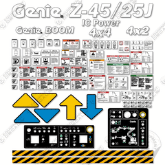 Fits Genie Z-45/25J Decal Kit Boom Lift (Z452513A-48936 to Z452516A-55298)