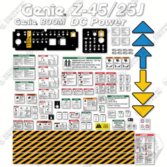 Fits Genie Z-45/25J Decal Kit DC POWER Boom Lift (FITS SN: Z452513D-101 to Z452516d-939) (Copy)