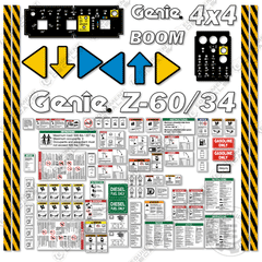 Fits Fits Z-60/34 Decal Kit Boom Lift (SN: 4551-14370)