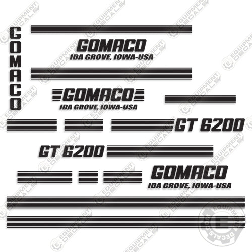 Gomaco GT 6200 Paver Decal Kit
