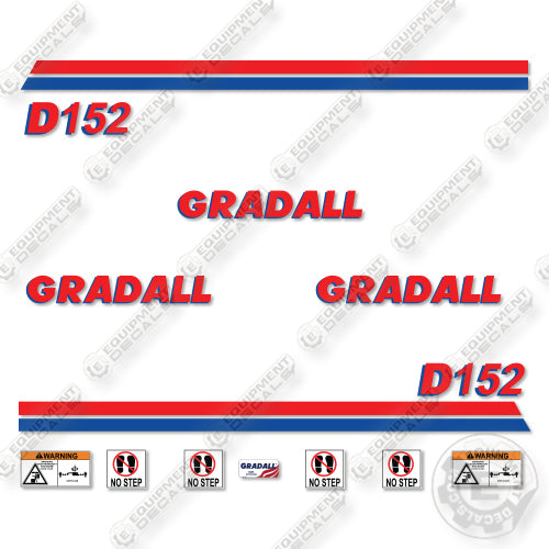 Gradall D152 Decal Kit Excavator -Aftermarket Kit