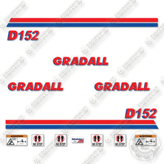 Gradall D152 Decal Kit Excavator -Aftermarket Kit