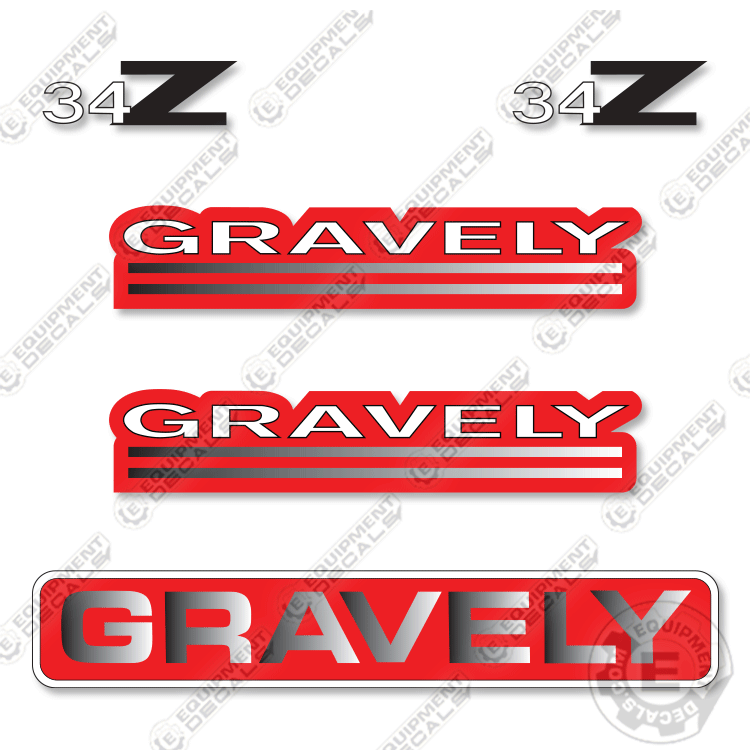 Fits Gravely 34Z Decal Kit Decal Kit Lawn Mower