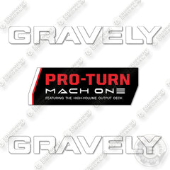 Fits Gravely Mach One Decal Kit Mower