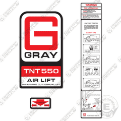 Fits Gray TNT-550 Decal Kit Air Jack