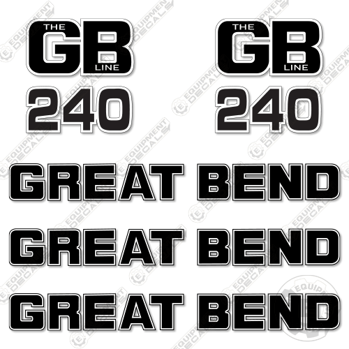 Fits Great Bend 240 Decal Kit Loader Arms