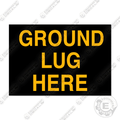 Ground Lug Decal 4" x 5.75"