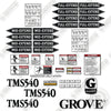 Image of Fits Grove TMS540 Decal Kit Crane